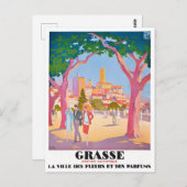 Grasse France Vintage Reise Postkarte (Vorne/Hinten)