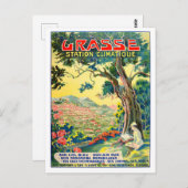 Grasse France Vintage Reise Postkarte (Vorne/Hinten)