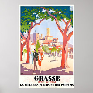 Grasse Französische Riviera Frankreich Vintage-Rei Poster
