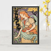 Grasset Art Nouveau Card: Ire & Rose Karte (Gelbe Blume)