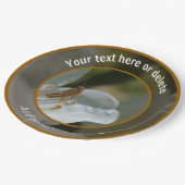 Grasshopper auf Azalea Blume Personalisiertes Part Pappteller (Schrägansicht)