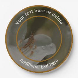 Grasshopper auf Azalea Blume Personalisiertes Part Pappteller