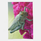 Grasshopper auf dem Cockscomb Handtuch (Vertikal)
