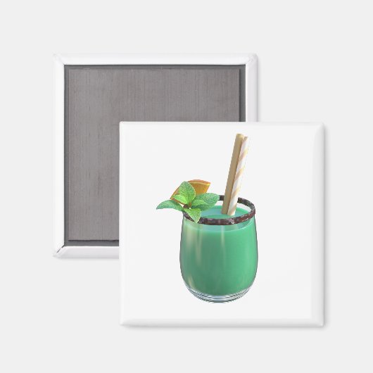 Grasshopper Cocktail Magnet (Vorderseite/Rückseite)
