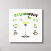 GRASSHOPPER Cocktail Rezept Art 12 "x12" Leinwanddruck (Vorderseite)