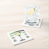 GRASSHOPPER Cocktail Ristorante da Valentino Rechteckiger Pappuntersetzer (Vor Ort)