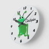 Grasshopper Design Personalised Runde Wanduhr (Winkel)
