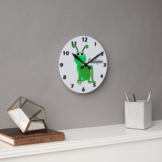 Grasshopper Design Personalised Runde Wanduhr (Büro)
