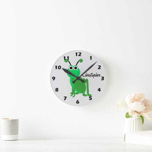 Grasshopper Design Personalised Runde Wanduhr (Zuhause)