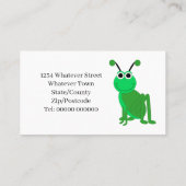 Grasshopper-Design Telefonnummerkarte (Rückseite)