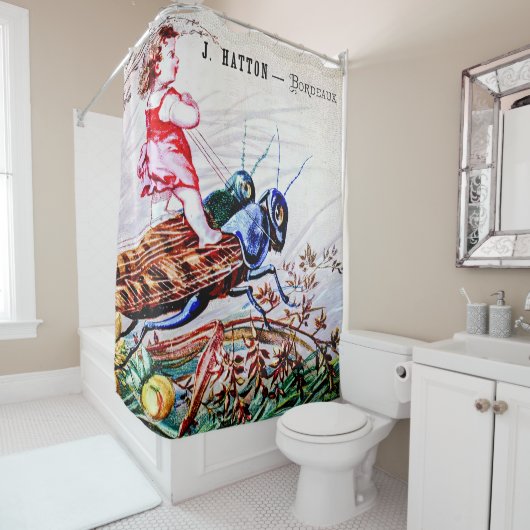 Grasshopper für Kinder Duschvorhang (Beispiel)