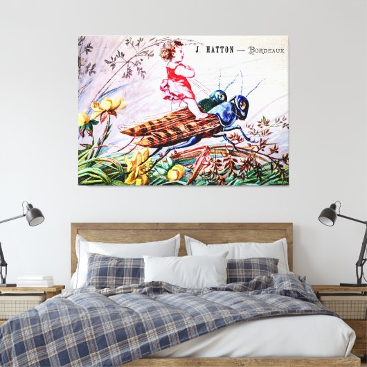 Grasshopper für Kinder Leinwanddruck (Insitu (Schlafzimmer))