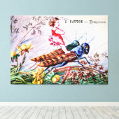 Grasshopper für Kinder Leinwanddruck (Insitu (Holzboden))