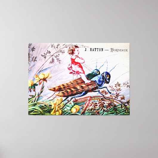 Grasshopper für Kinder Leinwanddruck (Vorderseite)