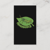 Grasshopper Gardener Natur Entomologie Insekt Visitenkarte (Vorderseite)