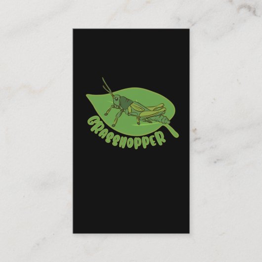 Grasshopper Gardener Natur Entomologie Insekt Visitenkarte (Vorderseite)