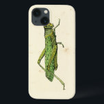 Grasshopper in der Printwerbung iPhone 13 Hülle<br><div class="desc">Dieser Limone,  grenzenlose Druck zeichnet sich durch einen grünen Grashüpfer auf cremefarbenem Hintergrund aus. Ein Vision Studio Original,  das wäre ein großartiges Geschenk für Insekten oder Naturliebhaber in Ihrem Leben!</div>