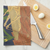 Grasshopper in grünem Gras im blauen Hintergrund Küchentuch (Viertel Falte)