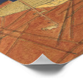 Grasshopper in grünem Gras im blauen Hintergrund Poster (Ecke)