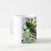 Grasshopper in natural environment 251024IREF222 - Kaffeetasse (Vorderseite Links)