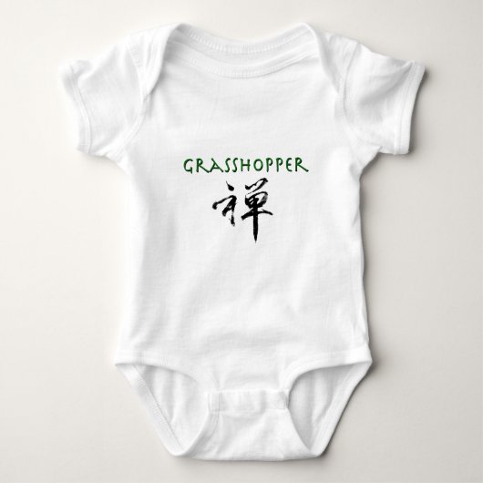 Grasshopper mit dem Symbol "Zen" Baby Strampler (Vorderseite)