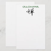 Grasshopper mit dem Symbol "Zen" Briefpapier (Vorne/Hinten)