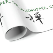 Grasshopper mit dem Symbol "Zen" Geschenkpapier (Rolleneckpunkt)