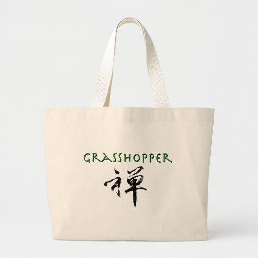 Grasshopper mit dem Symbol "Zen" Jumbo Stoffbeutel (Vorne)