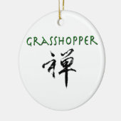 Grasshopper mit dem Symbol "Zen" Keramik Ornament (Links)