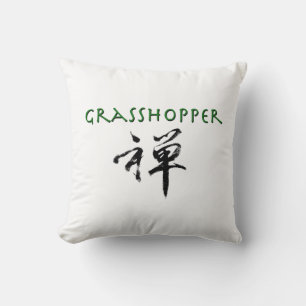 Grasshopper mit dem Symbol "Zen" Kissen