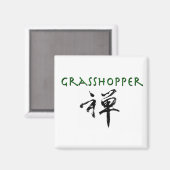 Grasshopper mit dem Symbol "Zen" Magnet (Vorderseite/Rückseite)