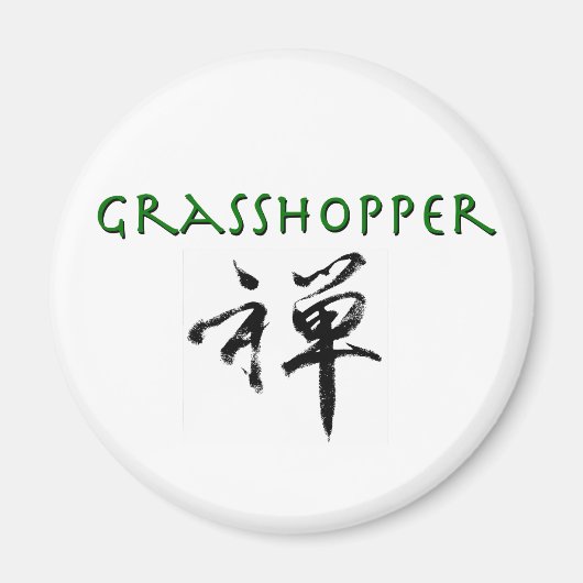 Grasshopper mit dem Symbol "Zen" Magnet (Vorne)