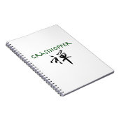 Grasshopper mit dem Symbol "Zen" Notizblock (Rechte Seite)