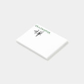 Grasshopper mit dem Symbol "Zen" Post-it Klebezettel (angewinkelt)