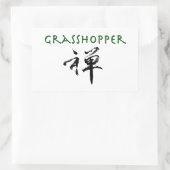 Grasshopper mit dem Symbol "Zen" Rechteckiger Aufkleber (Tasche)