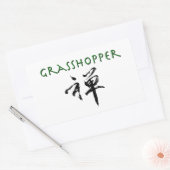 Grasshopper mit dem Symbol "Zen" Rechteckiger Aufkleber (Umschlag)
