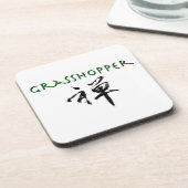 Grasshopper mit dem Symbol "Zen" Untersetzer (Linke Seite)