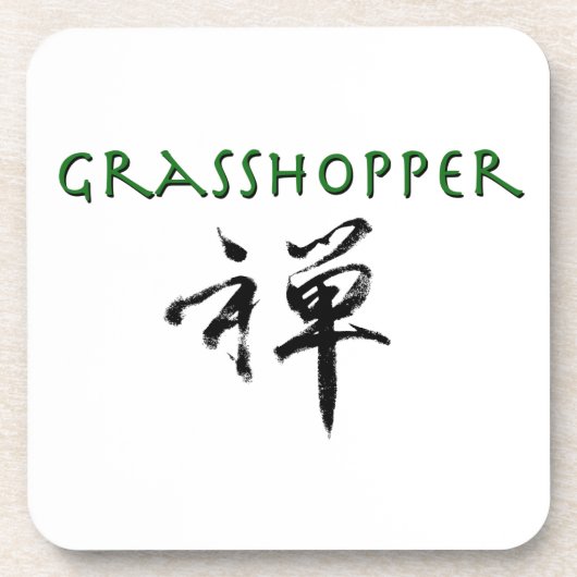 Grasshopper mit dem Symbol "Zen" Untersetzer (Vorderseite)
