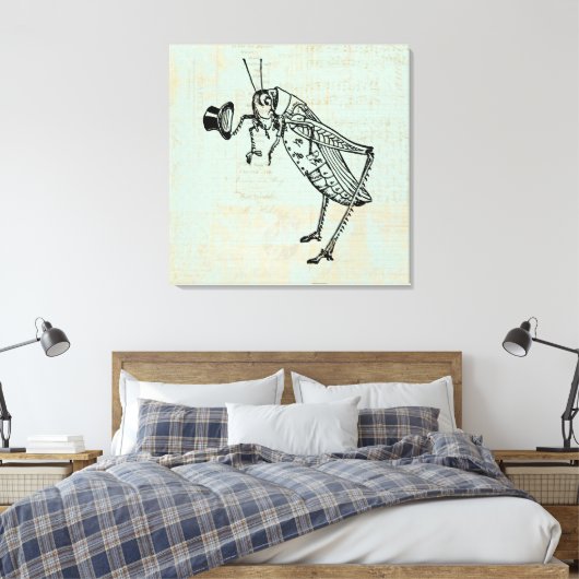 Grasshopper mit Top Hat Leinwanddruck (Insitu (Schlafzimmer))