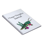 Grasshopper Motif Happy Thoughts Journal Notizblock (Rechte Seite)