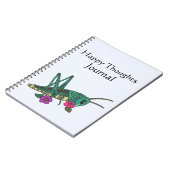 Grasshopper Motif Happy Thoughts Journal Notizblock (Linke Seite)