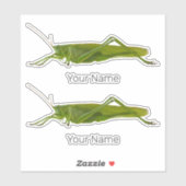 Grasshopper oder Retro-Insekt Aufkleber (Blatt)