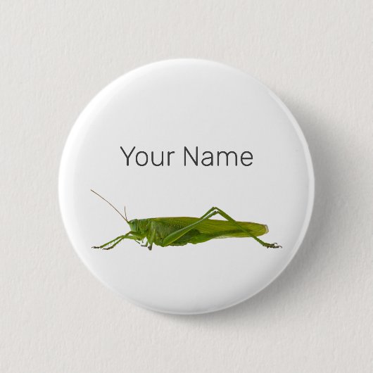 Grasshopper oder Retro-Insekt Button (Vorderseite)