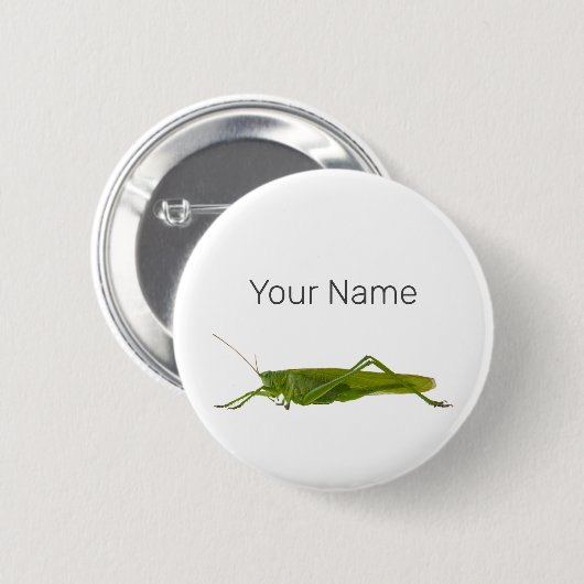 Grasshopper oder Retro-Insekt Button (Vorne & Hinten)