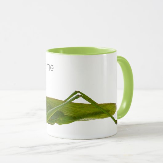 Grasshopper oder Retro-Insekt Tasse (VorderseiteRechts)