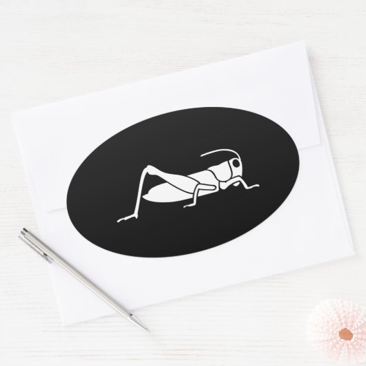 Grasshopper Ovaler Aufkleber (Umschlag)