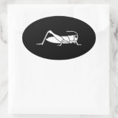 Grasshopper Ovaler Aufkleber (Tasche)