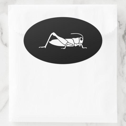 Grasshopper Ovaler Aufkleber (Tasche)