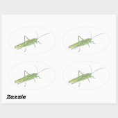 Grasshopper Ovaler Aufkleber (Blatt)