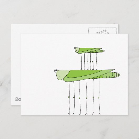 Grasshopper Postkarte (Vorne/Hinten)